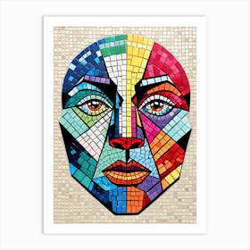 Mosaic Face 2 Art Print