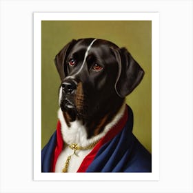 Mastiff Renaissance Portrait Oil Painting Art Print