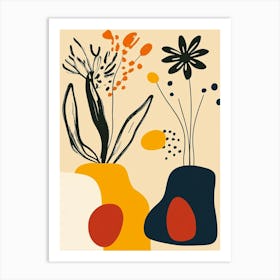 Flowers In Vases 1 Art Print