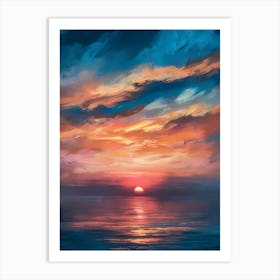 Sunset Over The Ocean 45 Art Print