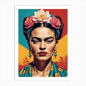 Frida Kahlo Portrait (6) Art Print