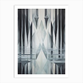 Water Geometric Abstract 7 Art Print