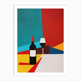 Wine And Bottle Art Print