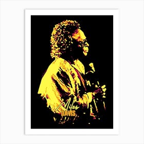 Miles Davis Jazz Music in Pop Art Illustration Art Print