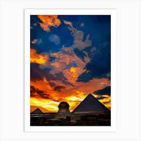 The Pyramids Of Giza, Egypt Art Print