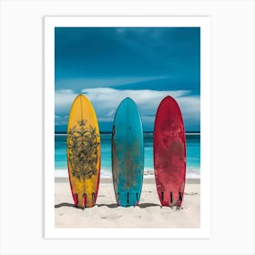 Surfboards On The Beach 5 Art Print