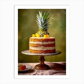 Pineapple Cake sweet food Art Print