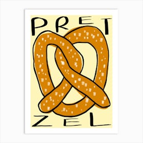 Pretzel Yellow Art Print