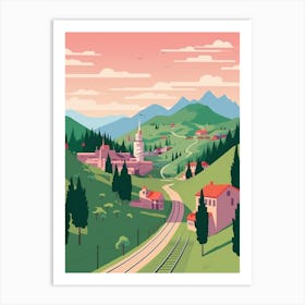 Serbia 2 Travel Illustration Art Print