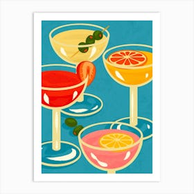 Cocktails Art Print