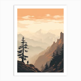 John Muir Trail Usa 2 Hiking Trail Landscape Art Print