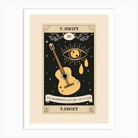Taylor Swift Teardrops On My Guitar Tarot Card Art Print