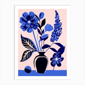 Blue Flower Illustration Hyacinth 2 Art Print