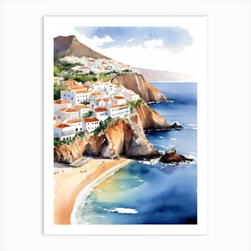 Spanish Las Teresitas Santa Cruz De Tenerife Canary Islands Travel Poster (5) Art Print