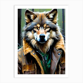 Alpha Wolf In The Woods Art Print