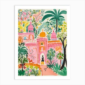 New Delhi, Dreamy Storybook Illustration 2 Art Print