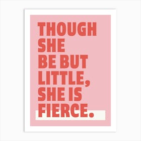 She Is Fierce - Quote Print Wall Art Poster Print Art Print