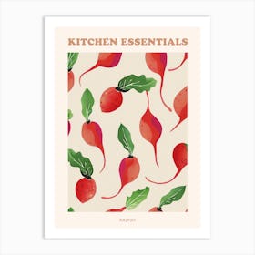 Radish Pattern Illustration Poster  1 Art Print