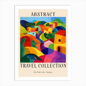 Abstract Travel Collection Poster San Pedro Sula Honduras 4 Art Print