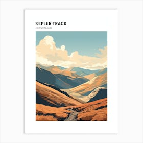 Kepler Track New Zealand 3 Hiking Trail Landscape Poster Art Print