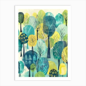 Trees In The Forest 3 Art Print