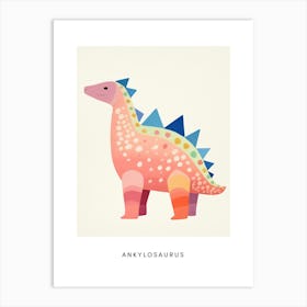 Nursery Dinosaur Art Ankylosaurus 9 Poster Art Print