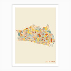 City Of London London England Uk Neighbourhood Map Art Print