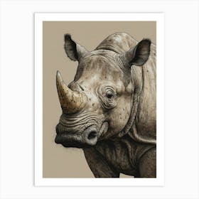 Rhino 8 Art Print