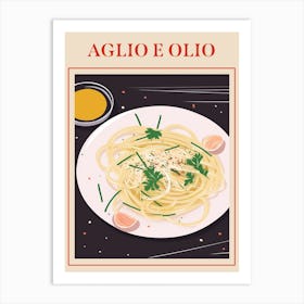 Aglio E Olio Italian Pasta Poster Art Print