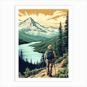 Chilkoot Trail Canada 2 Vintage Travel Illustration Art Print