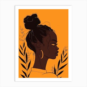 Portrait Of A Black Woman 12 Art Print