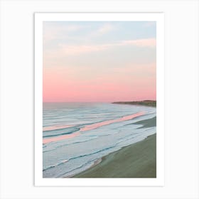 Cromer Beach, Norfolk Pink Photography 1 Art Print