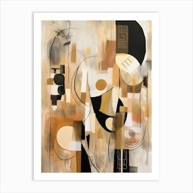 Neutral Abstract Painting 1 Art Print