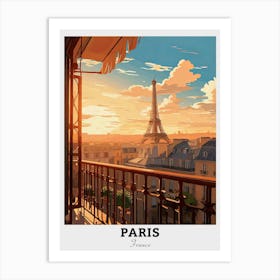 Paris Sunset Travel Art Print