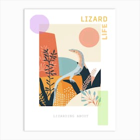 Lizard Abstract Modern Illustration 1 Poster Art Print