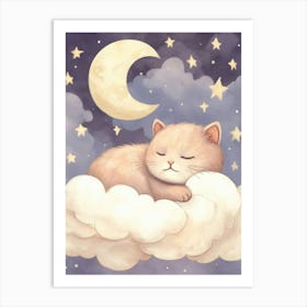 Sleeping Baby Kitten 3 Art Print