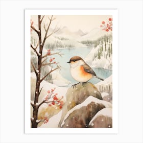 Bird Illustration Dipper 1 Art Print