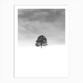 Lone Tree In The Snow Art Print