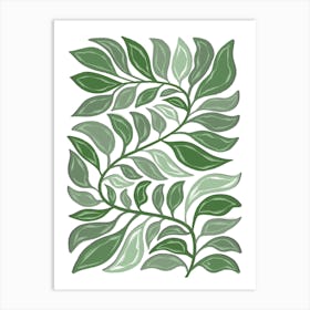 Green Snake Plant Art Print