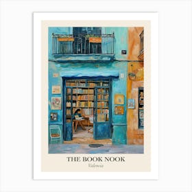 Valencia Book Nook Bookshop 1 Poster Art Print