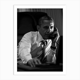 Barack Obama Aboard Air Force One Art Print