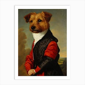 Norwich Terrier Renaissance Portrait Oil Painting Art Print