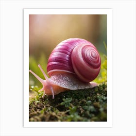 Pink Snail 0 Art Print