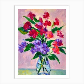 Lavender  Matisse Style  Flower Art Print