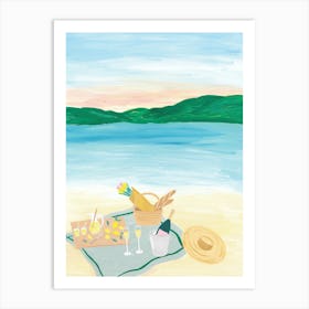 Beach Picnic Art Print