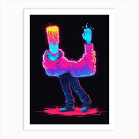 Neon Man 1 Art Print