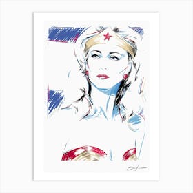 Wonder Woman (Lynda Carter) - Retro 80s Style Art Print