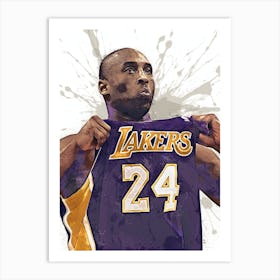 Kobe Bryant La Lakers 1 1 Art Print