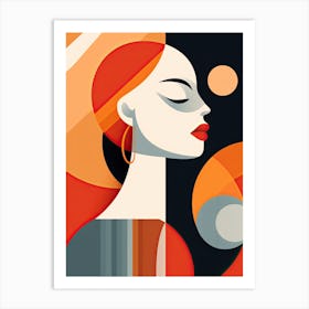 Abstract Woman'S Face Art Print