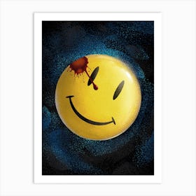 Watchmen Comedian Badge Art Print